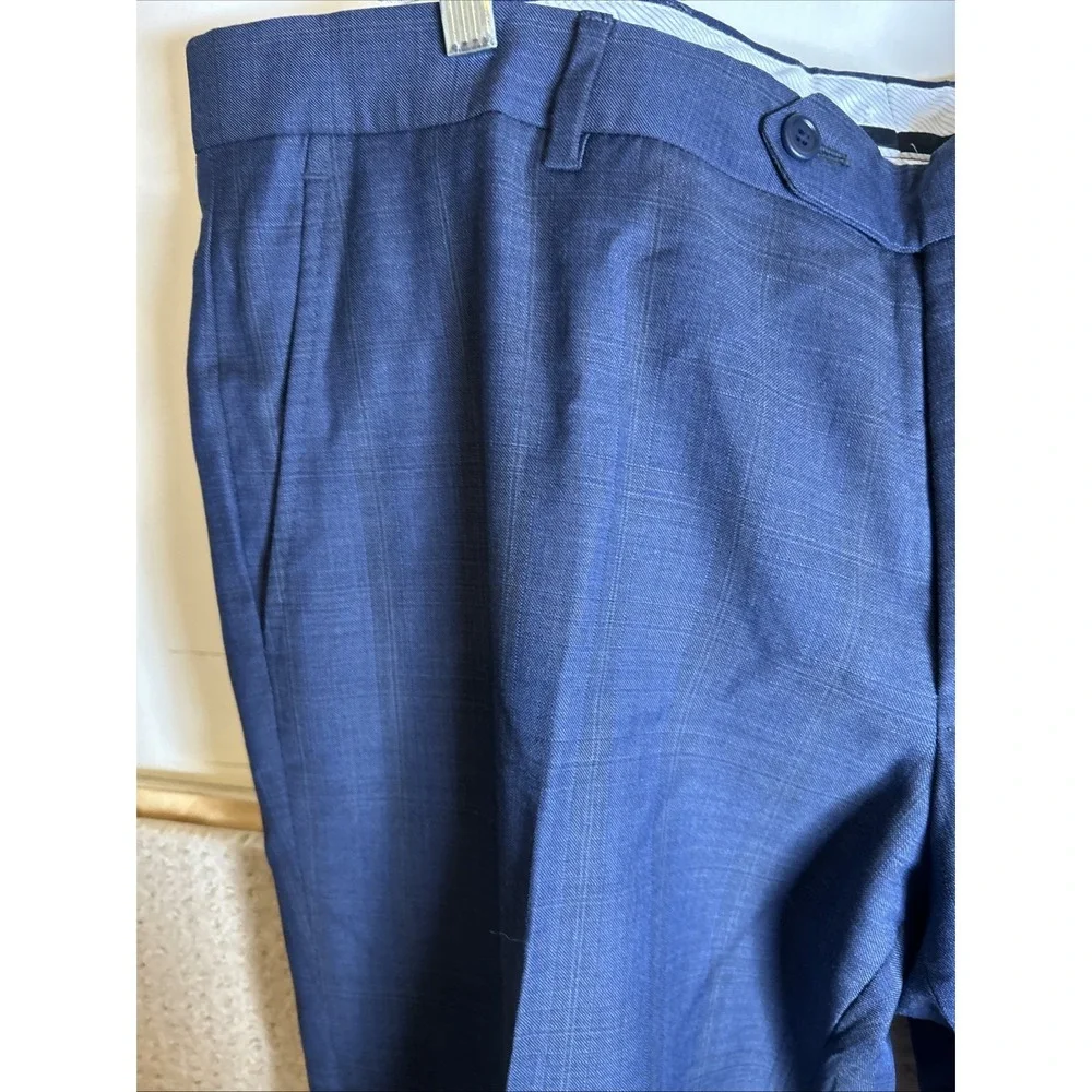 Ermenegildo Zegna Traveller Mens Blue Wool Suit Coat And‎ Pants Sz 46R Mod Fit